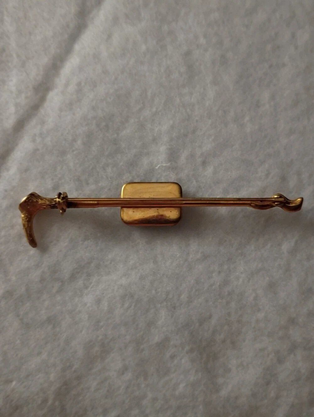 Gold Tone Scottie Dog Motif Brooch